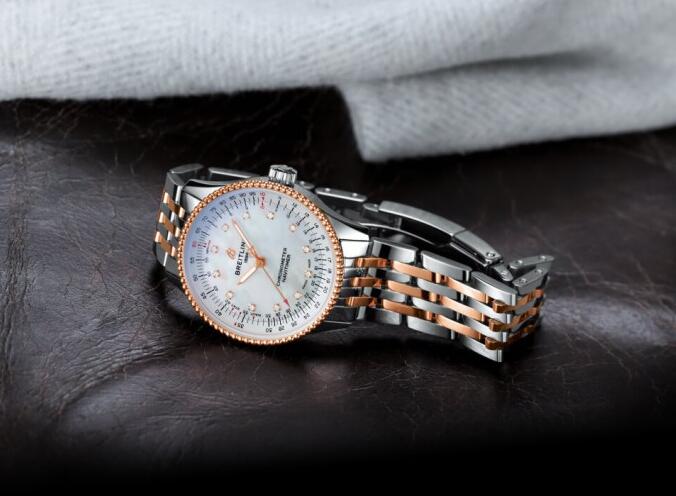 Swiss made replica watches are adorned with diamonds for ladies.