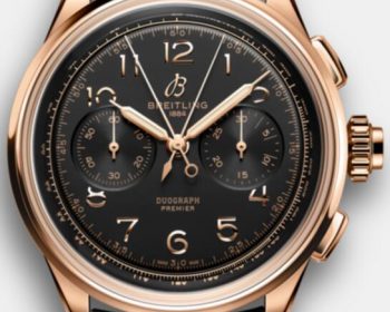 1:1 replica watches are noble with black color and red gold material.