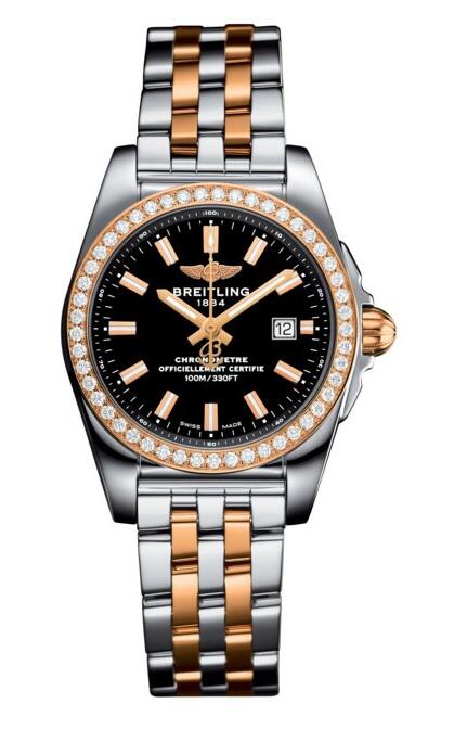 Fake watches online are composed of steel and rose gold materials.